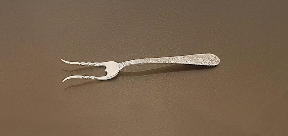 Baked Potato Serving Fork - Bridal Bouquet by Alvin Sterling Silver 7-1/4"
