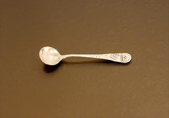 Sterling Silver Salt Spoon - Mono P- by Whiting