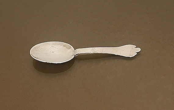 Rare 17th Century English Sterling Silver Trefid Spoon | London Hallmarks | Antique Baby Spoon c.1685-1700 | Collector Silver