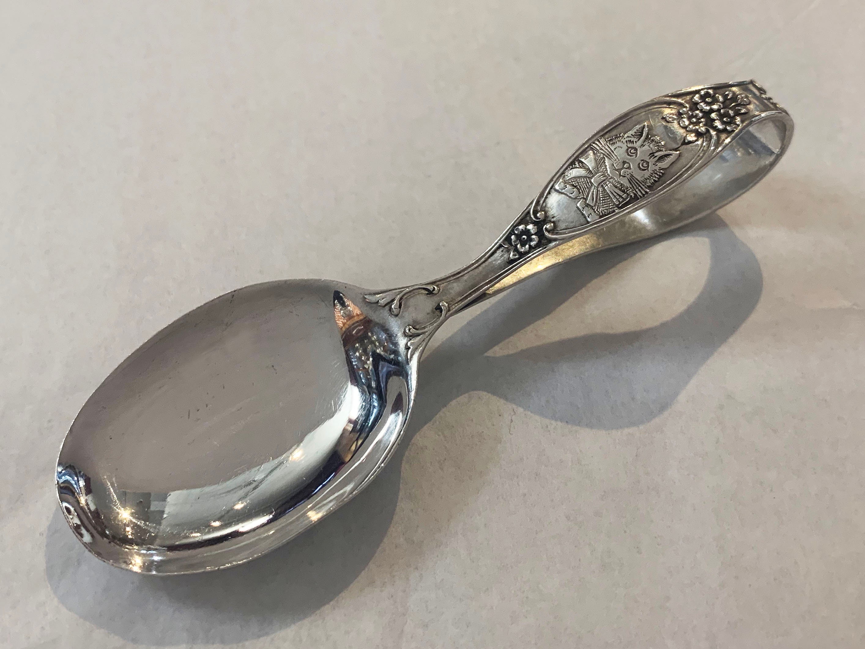 Sterling silver baby spoons deals antique