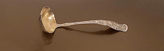 Large Soup Ladle - Rose by Knowles Sterling Silver Gold Wash