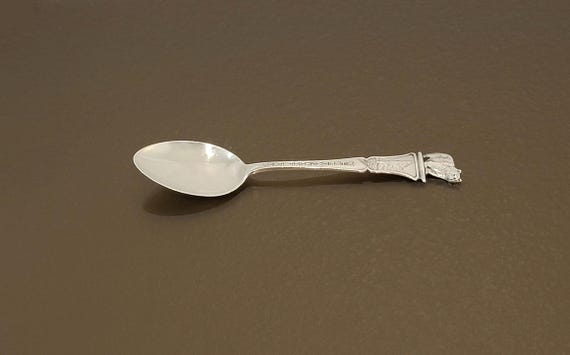 Sterling Yellowstone Park Souvenir Spoon – Bear Finial – “Great Falls” – AWR (Albert W. Rehfuss) – Antique Sterling Silver