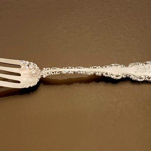 Salad Fork - Mono H - Louis XV by Whiting Sterling Silver