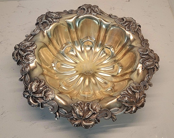Sterling Silver Lily Bowl - Mono LML - Woodside Silver Co.