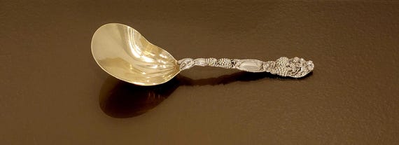 Berry Spoon - Blackberry by Tiffany & Co. Sterling Silver Gold Wash Bowl
