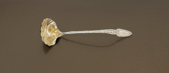 Fluted Cream/Sauce Ladle - Broomcorn by Tiffany Sterling Silver - Mono CRB