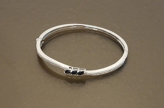 Sterling Silver Bracelet - Hinge Clasp