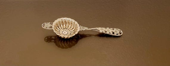 Sterling Silver Pierced Tea Strainer