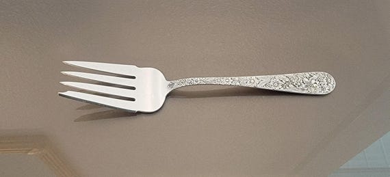 Cold Meat Fork - Repousse by S. Kirk & Son Sterling Silver