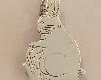 Sterling Silver Rabbit Bib Clip