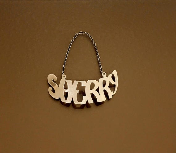 Sterling Silver Sherry Decantur Label