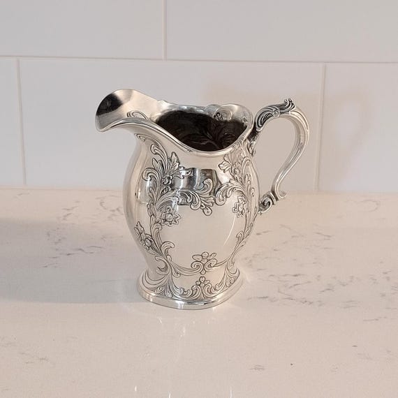 Gorham Floral Sterling Silver Creamer circa 1905