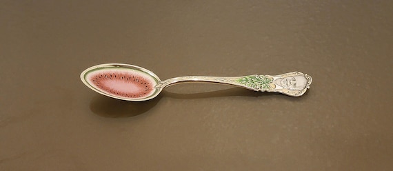 Antique Gorham Sterling Vermeil & Enamel Atlanta Souvenir Spoon – Georgia – Historically Significant Black Americana (c. 1895–1910)
