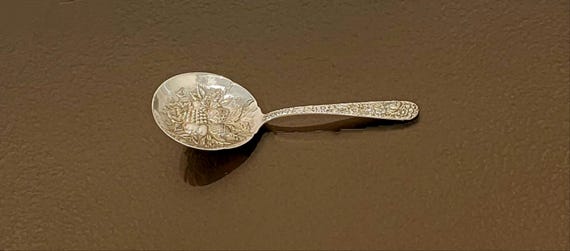 Bon Bon/Nut Spoon - Repousse by S. Kirk & Son Sterling Silver