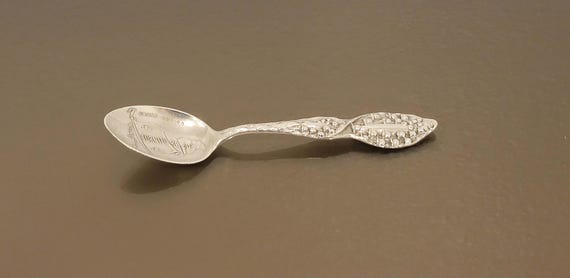 Vintage Grand Rapids Michigan Heavy  Sterling Silver Furniture City Souvenir Spoon - Monogrammed "E"