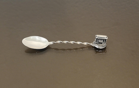 San Francisco Cable Car Sterling Silver Souvenir Spoon – Bell Sterling – Twisted Handle – 3-7/8"