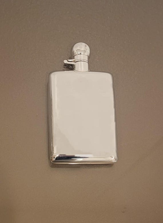 Sterling Silver Flask in Wooden Presentation Box - The Prince Co.