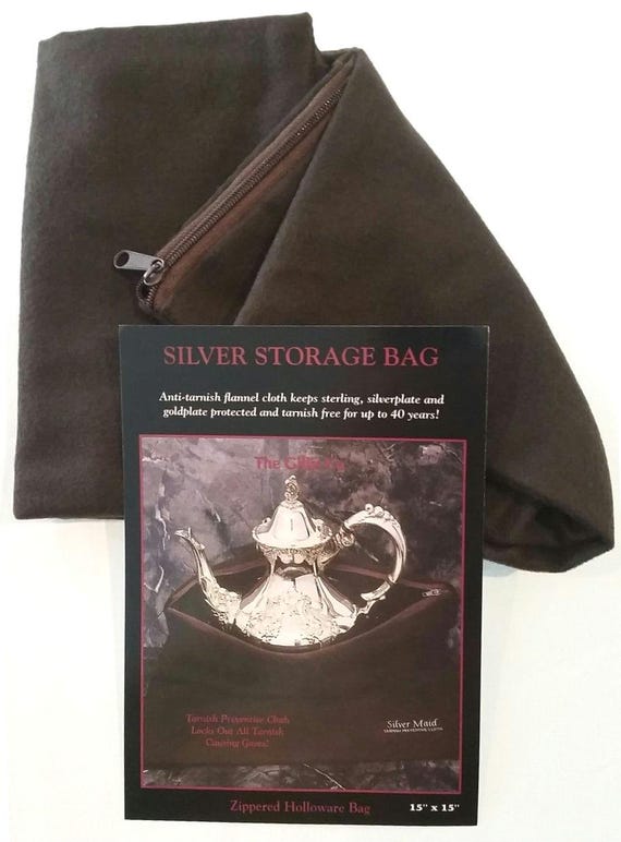 Tarnish Preventive 15x15 Zippered Storage Cloth