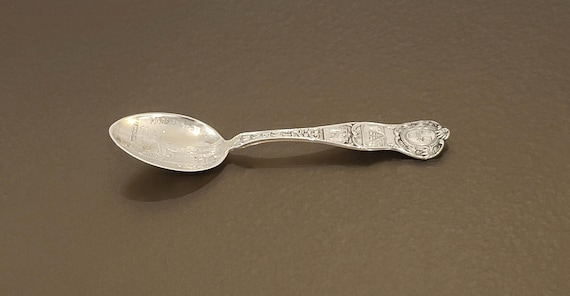 Vintage Sterling Silver Havana Souvenir Spoon – 6” – Cathedral, La Fuerza, Morro Castle – Detailed Relief Landmarks