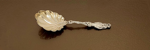 Berry Serving Spoon - Lily by Whiting Sterling Silver - Mono S