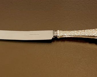 Vintage S Kirk & Son Sterling Silver Dinner Knife | Gold Accent - Etsy