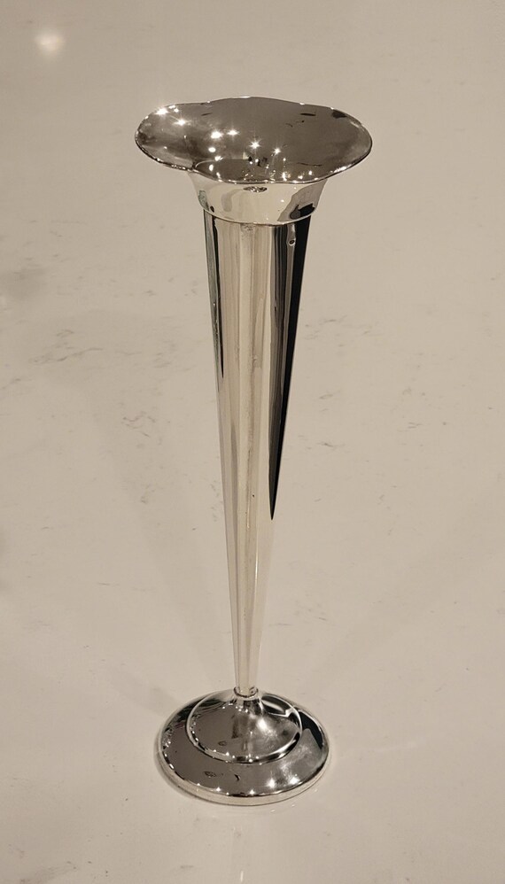 Exquisite 15" Sterling Silver Vase by J. Wagner & Son | Antique Flared Trumpet Style | #767