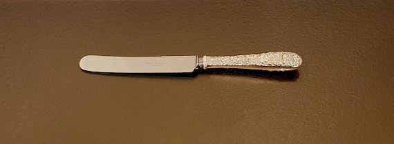 Knife - Old French Style Blade - Repousse by S. Kirk & Son Sterling Silver Handle