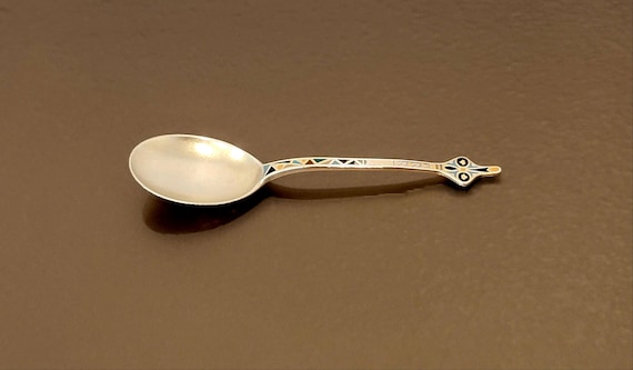 Gorham Vermeil Sterling and Enamel Spoon circa 1898