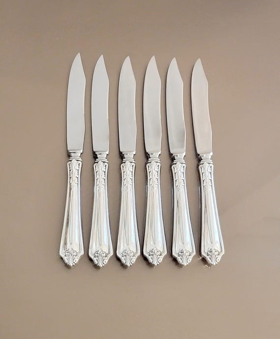 Set of Six Sterling Handle Fruit Knives by Towle Silversmiths