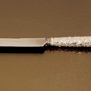 Knife - Full Pattern Handle - Repousse by S. Kirk & Son Sterling Silver