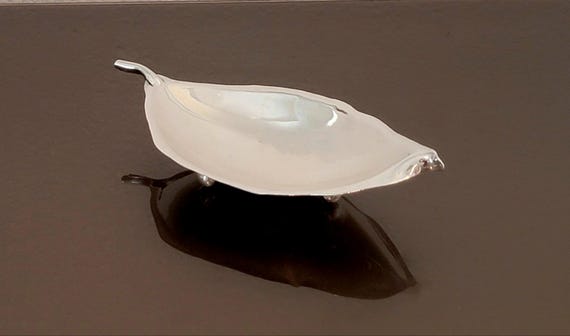 Sterling Silver Sciarrotta Leaf Candy Dish