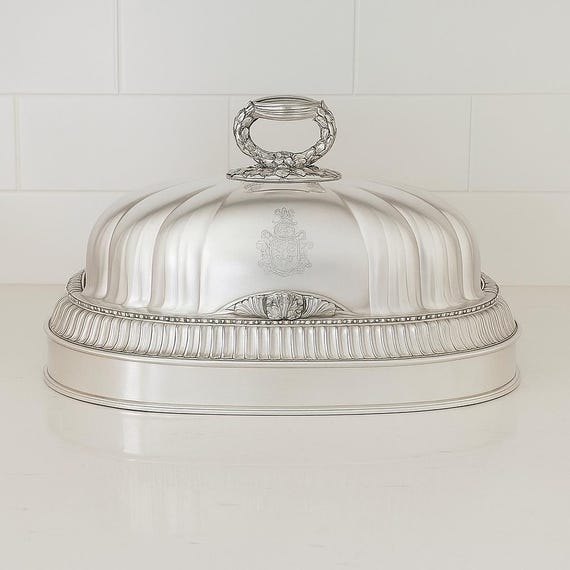 English Sheffield Silver Meat Dome circa 1830