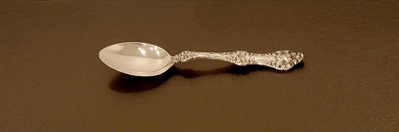 Oval Soup / Dessert Spoon - Old Orange Blossom by Alvin Sterling Silver