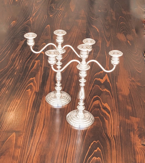 Pair of Sterling Silver Candelabra by Gorham