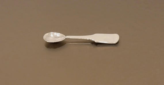 German 800 Silver Salt Spoon