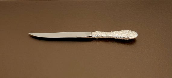 Steak Knife - Stieff Rose by Stieff Sterling Handle