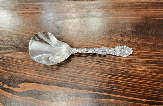 Tiffany Sterling Silver Grape Pattern Ice Cream Serving Spoon