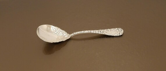 Sugar Spoon - Chrysanthemum by Durgin - Mono R- 5-7/8" - Sterling Silver