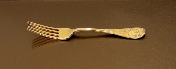 Large Vermeil Dinner Fork - Audubon by Tiffany Sterling