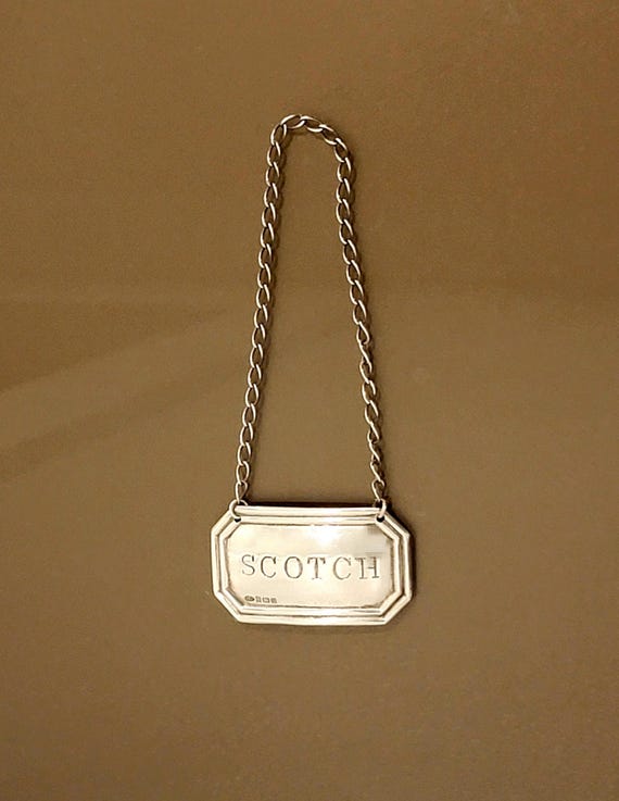 Sterling Silver Scotch Liquor Label
