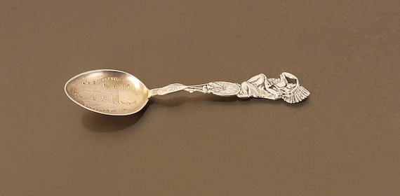 Newport News Battleship Virginia Sterling Silver Demitasse Souvenir Spoon by Paye & Baker