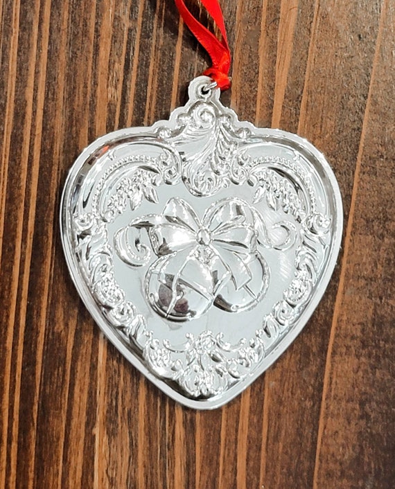 Wallace 2018 Sterling Silver Baroque Heart Ornament