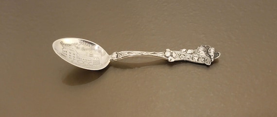 Antique Sterling Souvenir Spoon – American School of Osteopathy, Kirksville, Missouri – Poppy Pattern by Paye & Baker