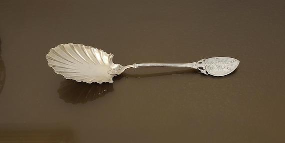 Antique Berry Spoon - Lily by Gorham Sterling Silver circa 1870