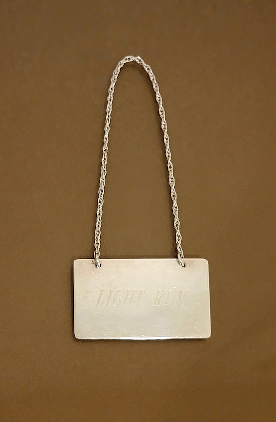 Sterling Silver Light Rum Liquor Label