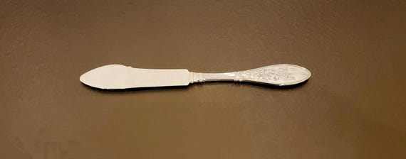 Master Butter Knife - Mono S - Honeysuckle by Whiting Sterling Silver
