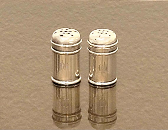 Sterling Silver Salt & Pepper Shakers - Mono M