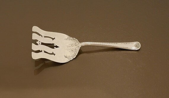 Antique Dominick & Haff Sterling Silver Asparagus Serving Fork – 9-5/8” – 5.21 Troy oz – One of a Kind
