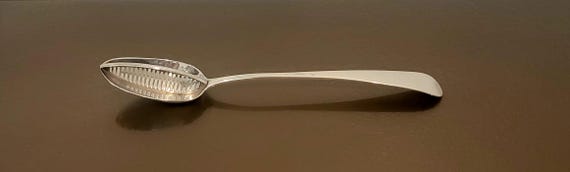 Straining Spoon - London circa 1794 by George Smith II and Thomas Hayter - Sterling Silver