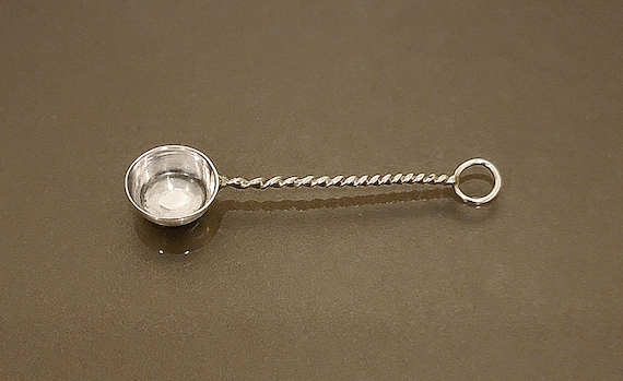 Handmade Silver Salt Spoon 2-1/8"